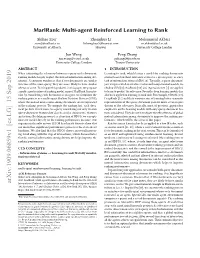 Multi-Agent Reinforced Learning to Rank