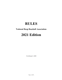 NBBA Rule Book, 2021 Edition in .Pdf Format