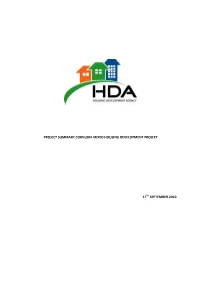 Project Summary Cornubia Mixed Housing Development Project