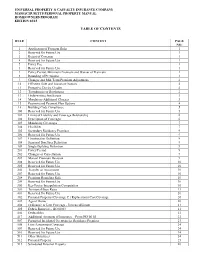 Table of Contents