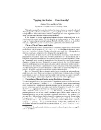 Tipping the Scales . . . Functionally!