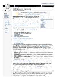 Building Services Engineering from Wikipedia, the Free Encyclopedia