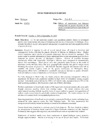 Michigan Study No.: 230723 Project No.: F-81-R-5 Title