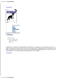 [ Team Lib ] Applescript: the Definitive Guide Explores And