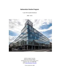 1-Year MA Student Handbook 2020