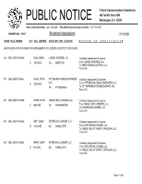 Broadcast Applications 11/18/2020