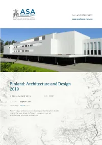 Finland: Architecture and Design 2019