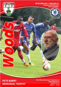 Pete Barry Memorial Trophy and I Hope We Can Host This Game for Many Years to Come