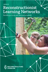 Reconstructionist Learning Networks Building a More Just and Joyous World
