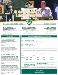 SCHEDULE Learn More Camp Details at Wsuathletics.Com/Camps
