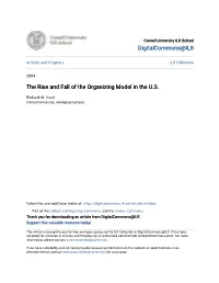 The Rise and Fall of the Organizing Model in the U.S
