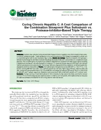 Curing Chronic Hepatitis C: a Cost Comparison of the Combination Simeprevir Plus Sofosbuvir Vs