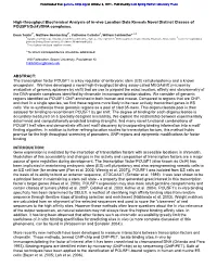 High-Throughput Biochemical Analysis of In-Vivo Location Data Reveals Novel Distinct Classes of POU5F1(Oct4)/DNA Complexes. ABST