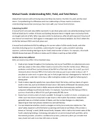 Mutual Funds: Understanding NAV, Yield, and Total Return