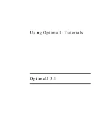 Tutorials Optimalj 3.1