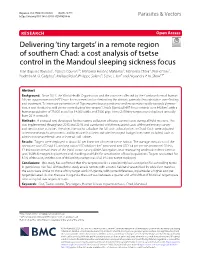 A Cost Analysis of Tsetse Control in the Mandoul Sleepin