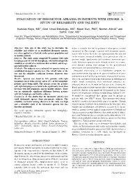 Evaluation of Ideomotor Apraxia in Patients with Stroke: a Study of Reliability and Validity