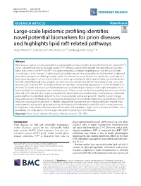 Large-Scale Lipidomic Profiling Identifies Novel Potential