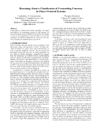 Reasoning About a Classification of Crosscutting Concerns in Object-Oriented Systems