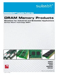 Swissbit SMT Memory Product Guide Rev1.9.Pub