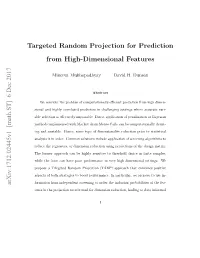 Targeted Random Projection for Prediction from High-Dimensional Features