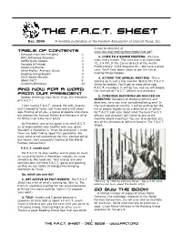 The F.A.C.T. Sheet