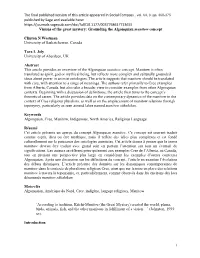 The Final Published Version of This Article Appeared in Social Compass , Vol. 64, 3: Pp