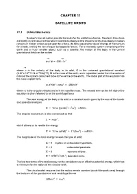 Chapter 11 Satellite Orbits