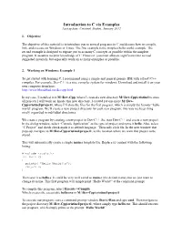 Intro to C Programming 1