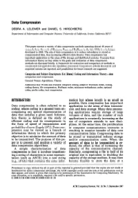 Lelewer and Hirschberg, "Data Compression"