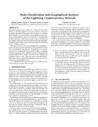 Node Classification and Geographical Analysisof the Lightning