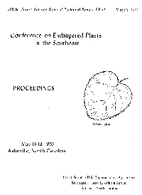 Conference on Endangered P in the Southeast PROCEED