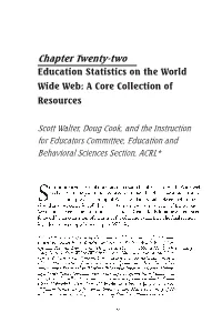 Education Statistics on the World Wide Web 233