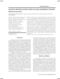 Soil Proffle, Relief Features and Their Relation to Structure and Distribution