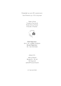 Udmurt As an OV Language