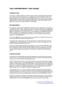 1 Intro the Contemporary Jazz Sound