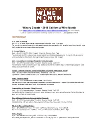 2019 California Wine Month Go to for Event Details