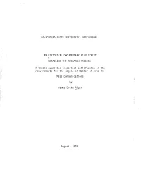 A Thesis Submitted in Partial Satisfaction of the Requirements for the Degree of Master of Arts in Mass Communications