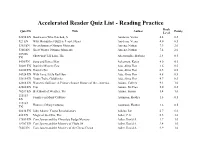 Accelerated Reader Quiz List