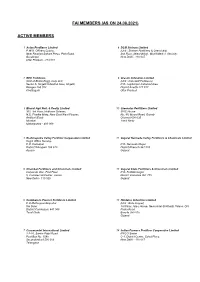 Active Members As on 31.03.2020