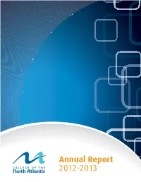 Annual Report 2012-2013 Table of Contents