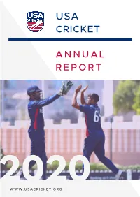 Annual Report for 2020