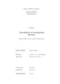 Classification of Cryptographic Libraries