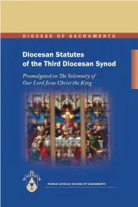 Diocesan Statutes of the Third Diocesan Synod Diocesan Statutes of the Third Diocesan Synod