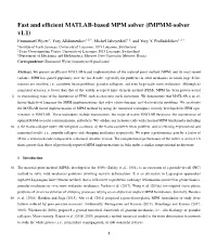 Fast and Efficient MATLAB-Based MPM Solver