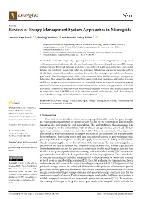 Review of Energy Management System Approaches in Microgrids