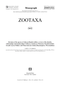 Revision of the Species of Jaliscoa Bouček Within a Review of The