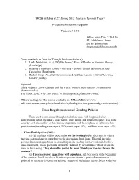 WGSS Draft Syllabus 692B Spring 2013 Ann Ferguson