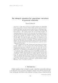 An Integral Equation for Spacetime Curvature in General Relativity