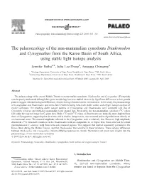 Cynognathus from the Karoo Basin of South Africa, Using Stable Light Isotope Analysis